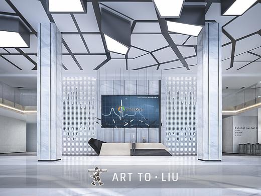 一个企业的大厅设计（展厅风格）