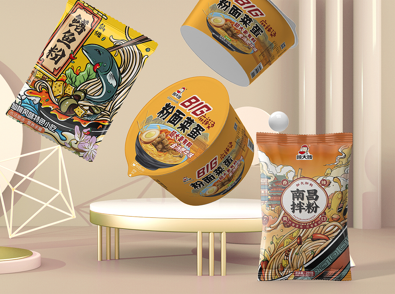 顾大嫂方便食品包装系列设计