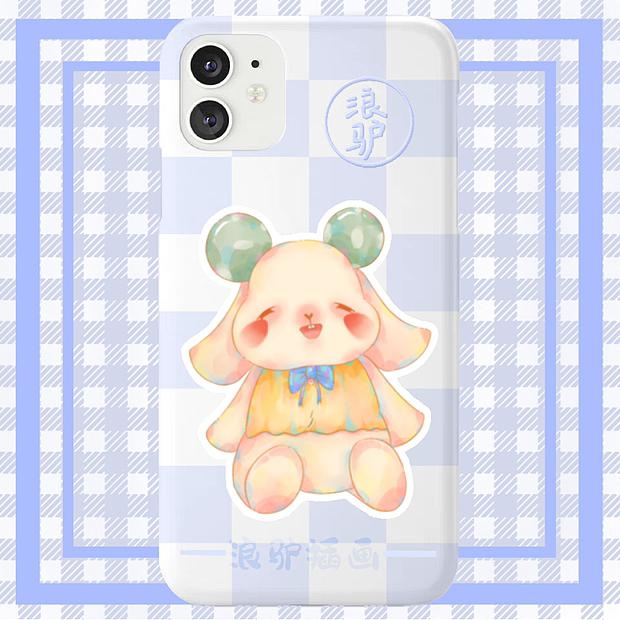 原创和纸胶带稿图透—垂耳兔主题