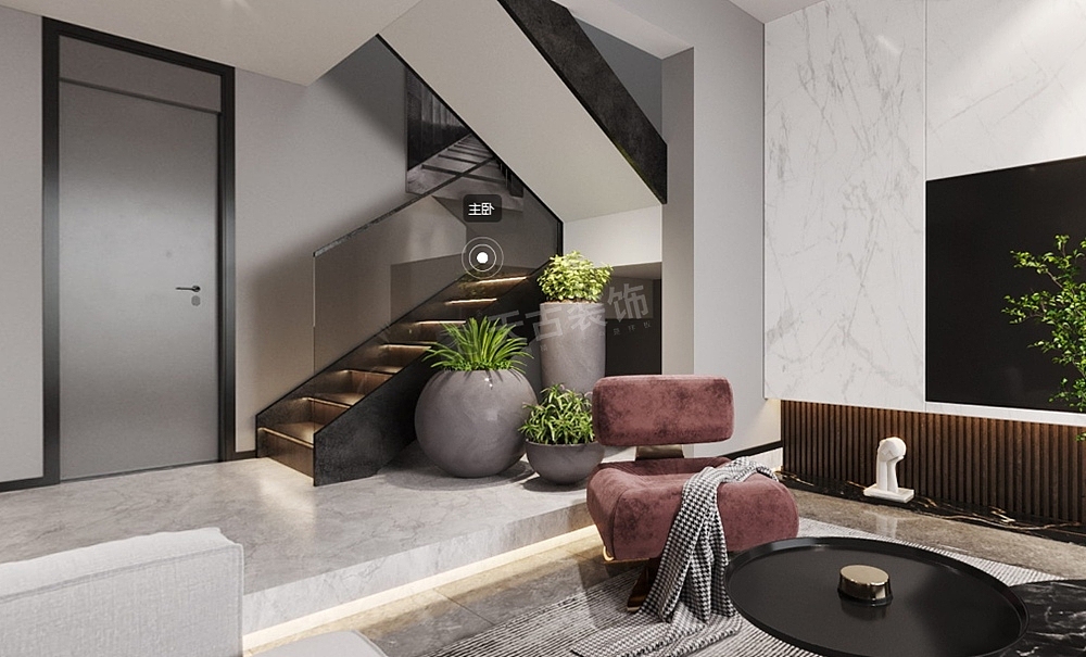 高科江澜装修,现代简约风格别墅设计,天古装饰公司