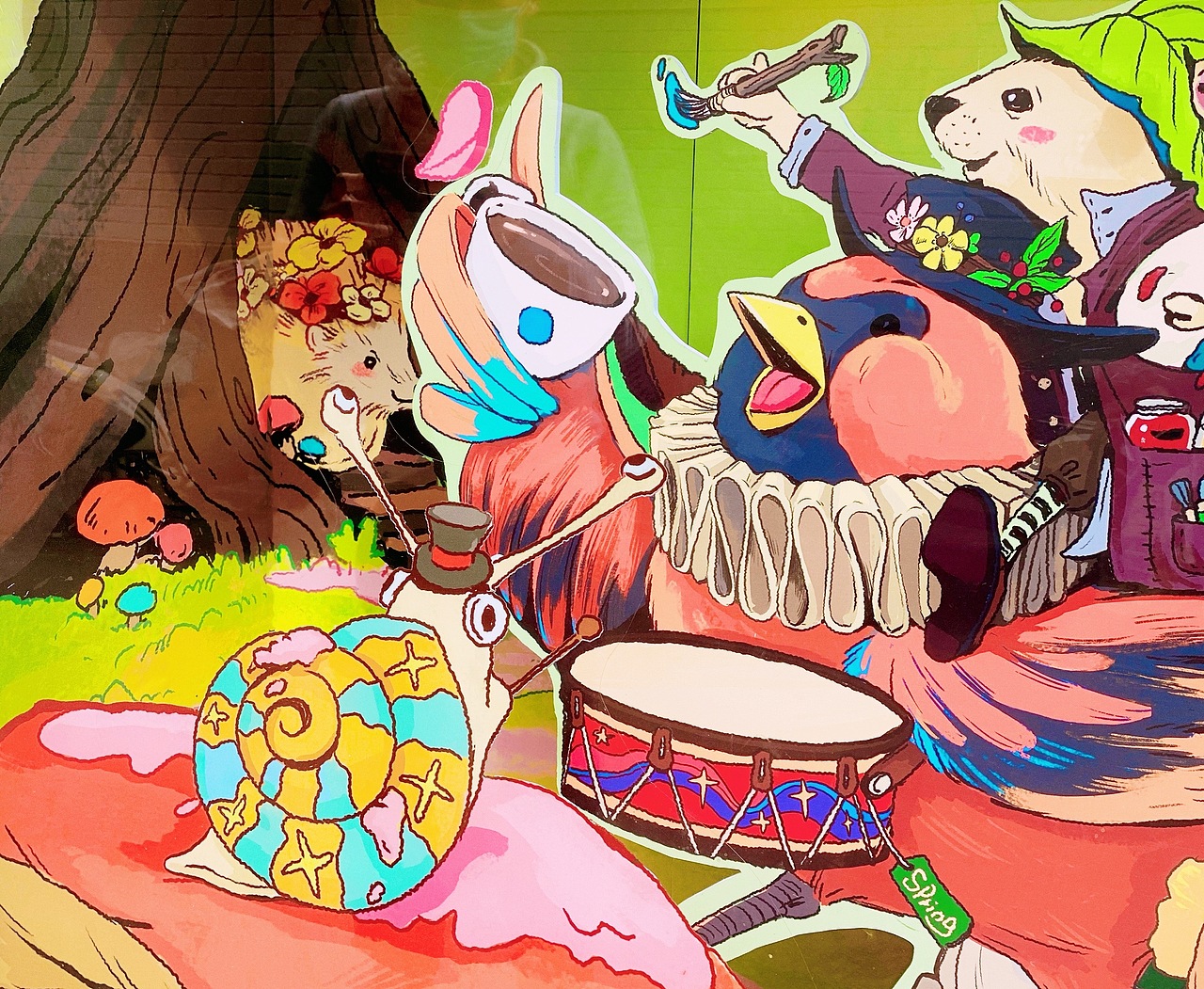 大小咖啡「春日派对」橱窗设计 ROOM114 X 仙人张（图ZMjUwODkxMzI0） - 展陈设计 - 站酷设计师新悦Xinyue原创素材 - 站酷ZCOOL