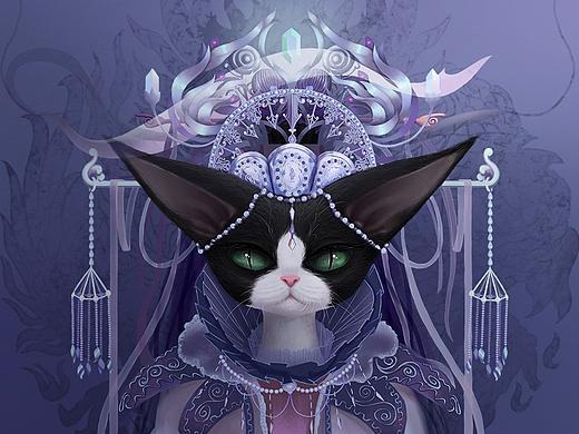 德文卷女王插画壁纸