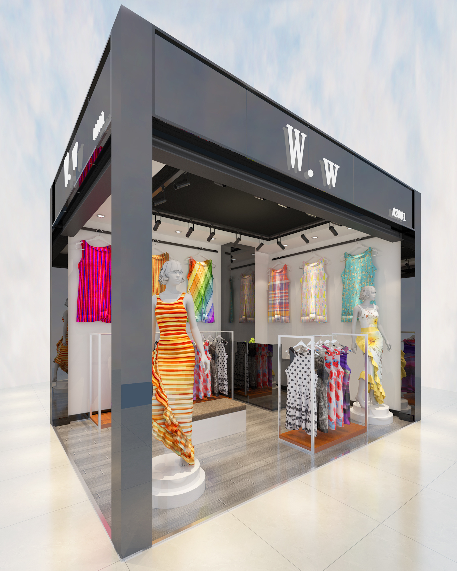 服装店工装效果图