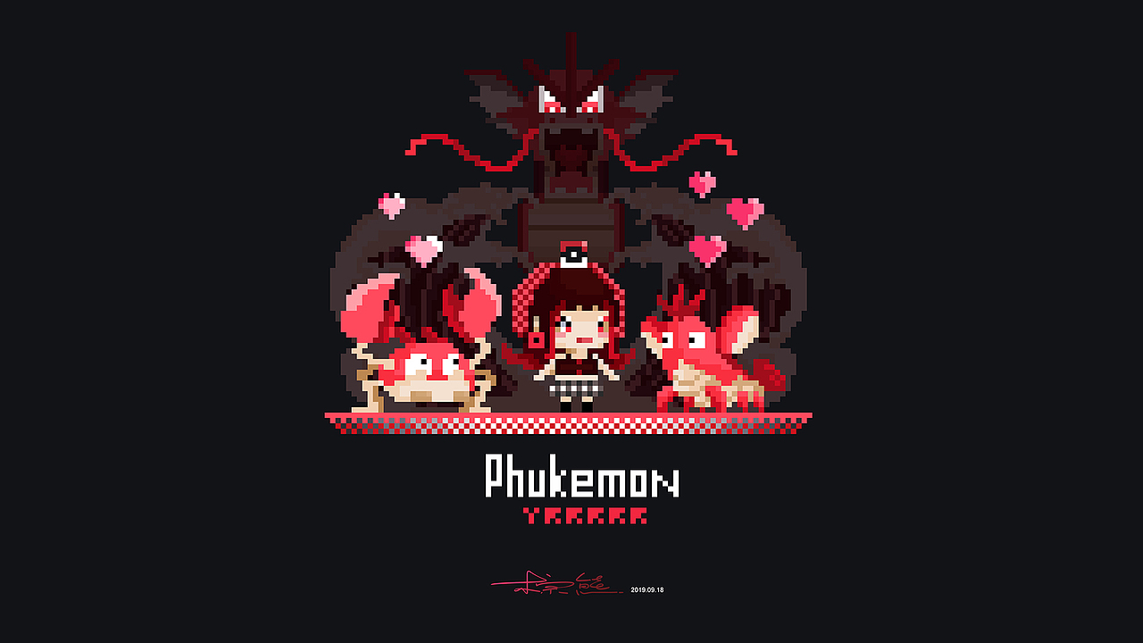 普吉岛的宝可梦-Phukemon像素画（图ZMTc3NzY3Mjg4） - 像素画 - 站酷设计师棕熊不是熊原创素材 - 站酷ZCOOL