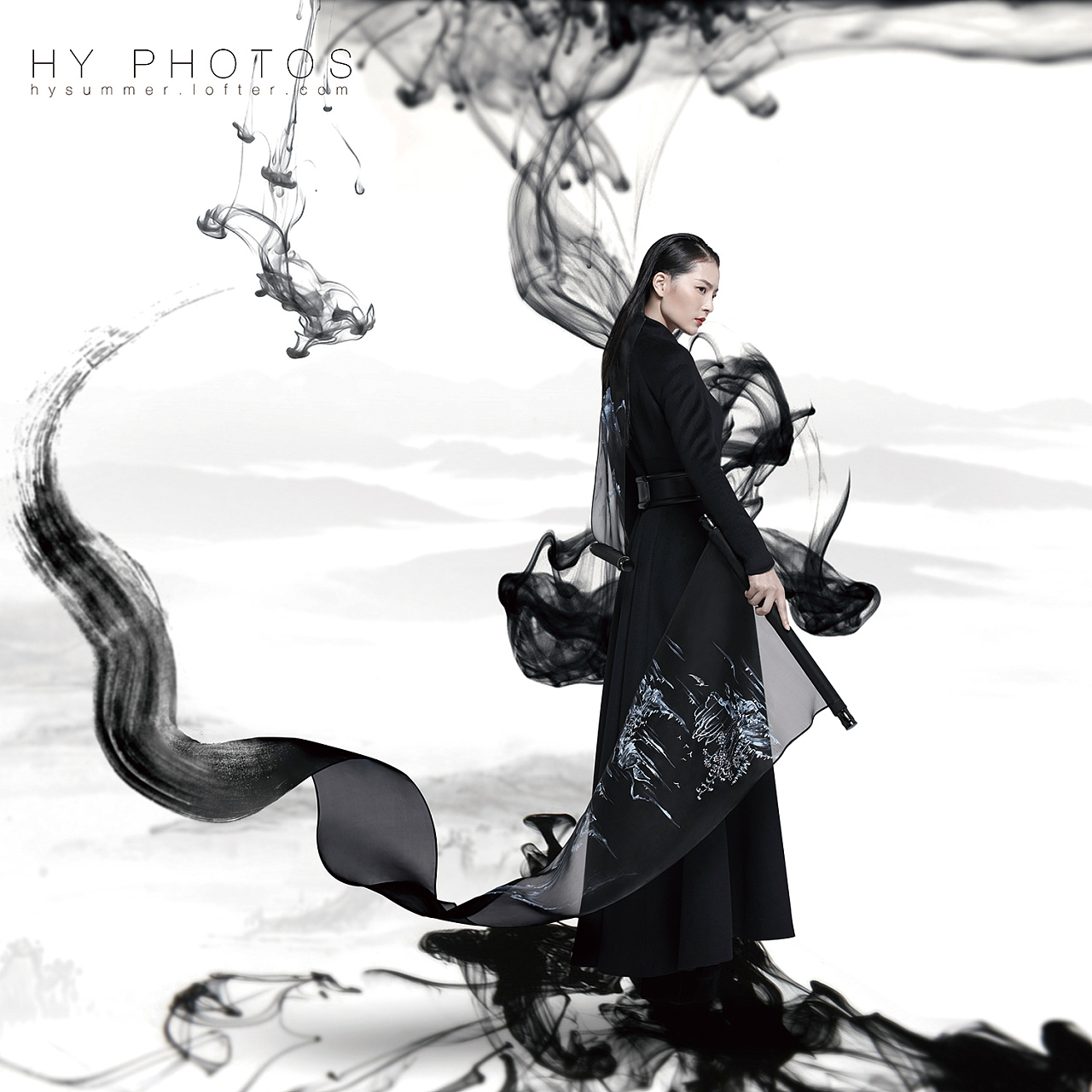 熊英造型服装水墨大片