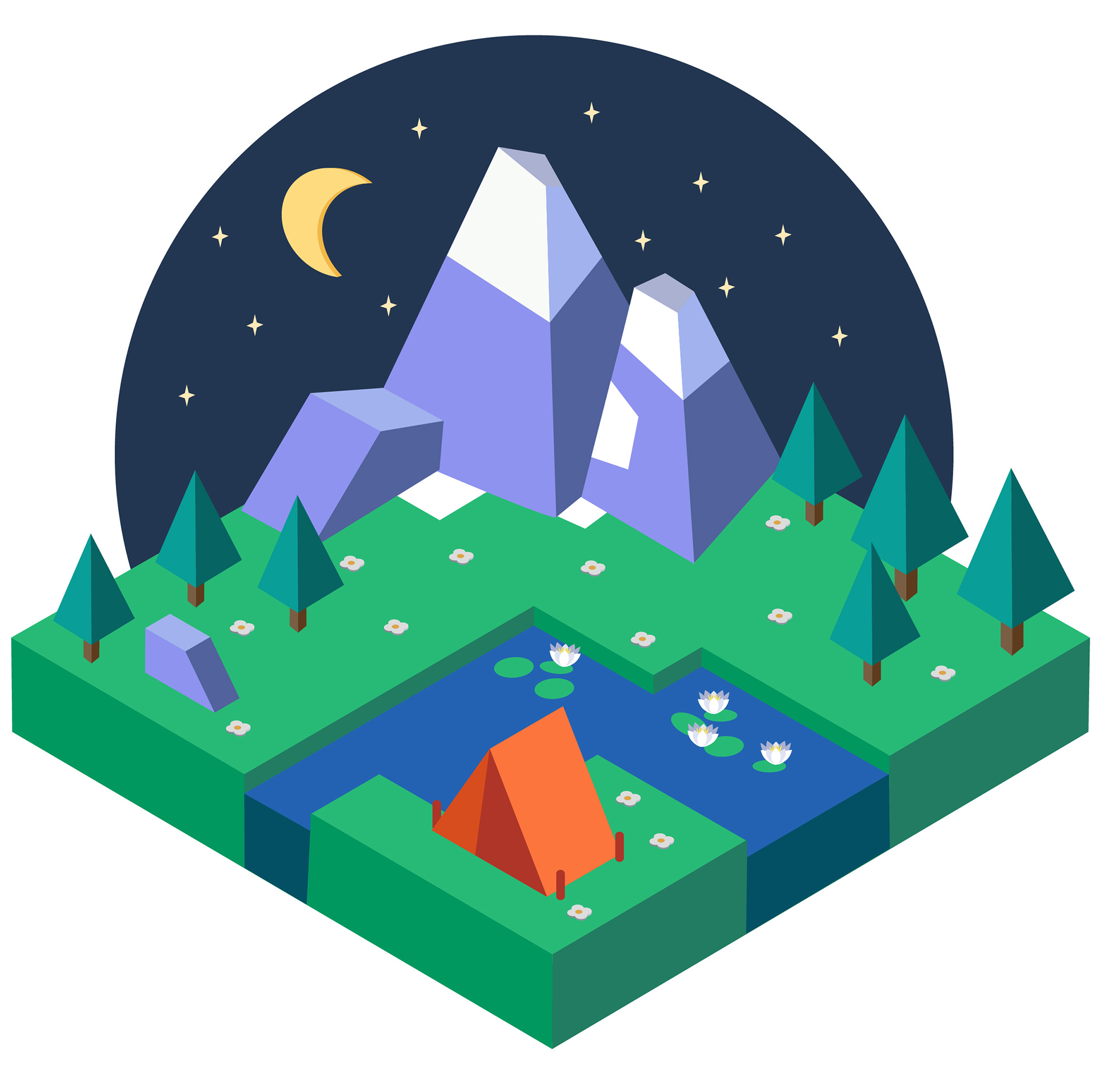 2.5d小场景临摹|插画|商业插画|另一个喵 - 临摹作品 - 站酷 (zcool)