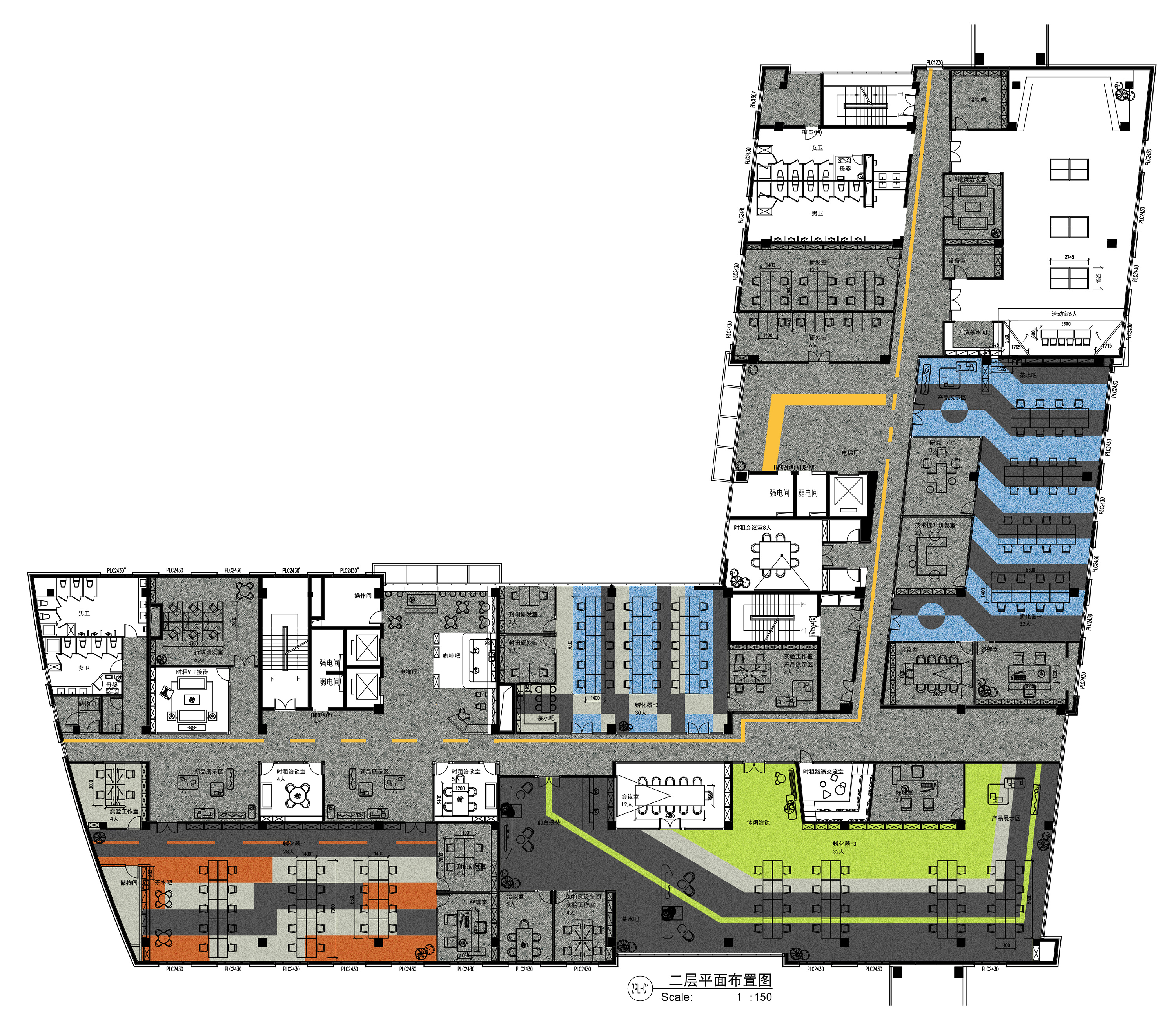 杭州枫惠科技孵化器地面设计
