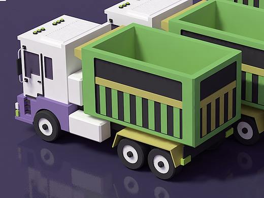 C4D練習(xí)——卡車（個(gè)人主頁-ZMzgwNDg1Mjg=） - 機(jī)械/交通 - 站酷設(shè)計(jì)師極品小炸魚原創(chuàng)素材 - 站酷ZCOOL