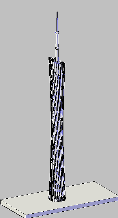 cad三维建模—广州塔|三维|建筑/空间|z41668239 - 临摹作品 - 站酷