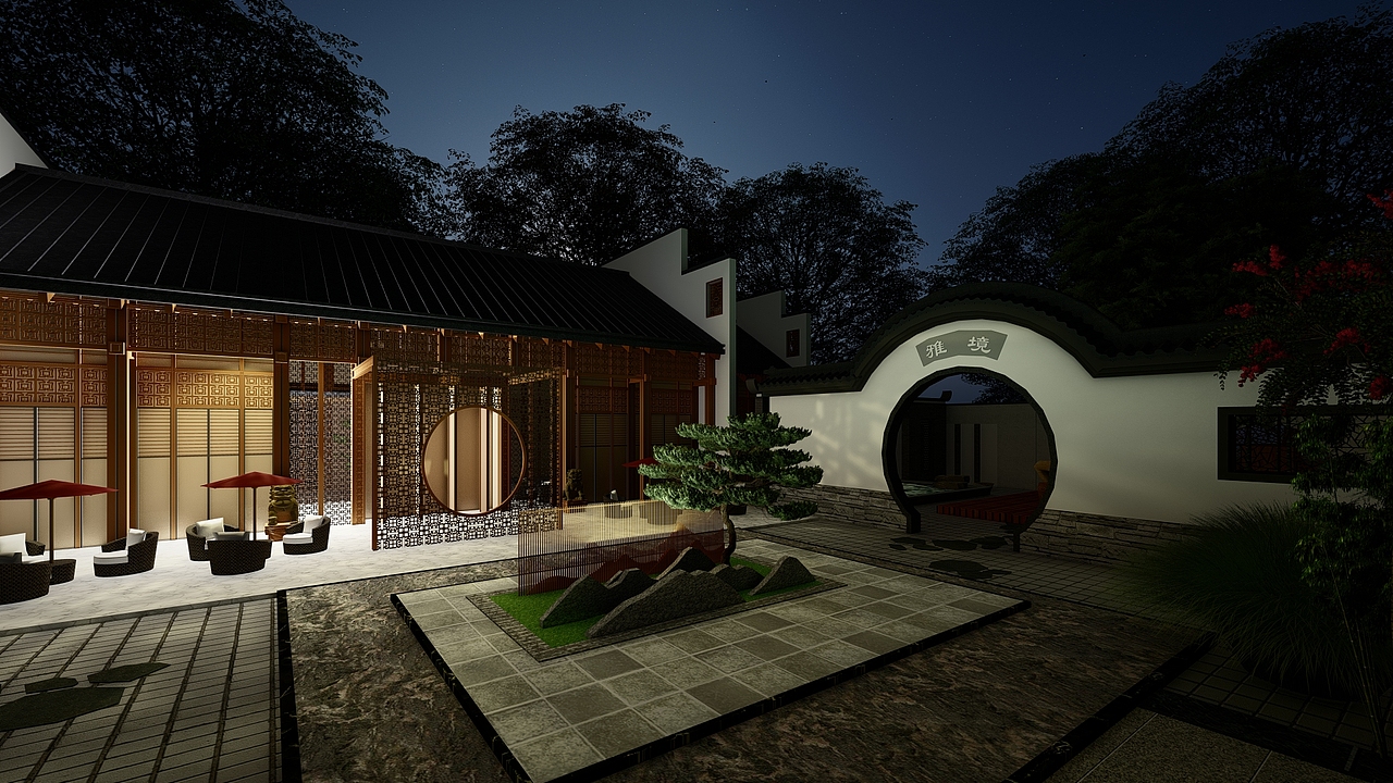 乡村民宿庭院设计