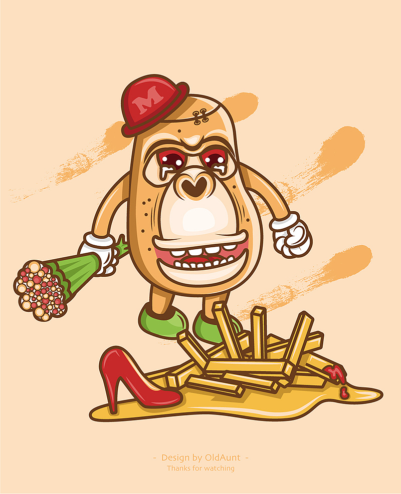 AI插画练习:猩猩系列（图ZMTUwMjkzNTUy） - 创作习作 - 站酷设计师三十几岁老阿姨原创素材 - 站酷ZCOOL