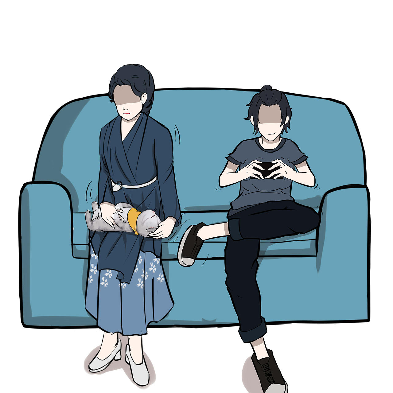 养猫不易，防火防盗防爸妈（图ZOTE0NTc3NzY=） - 商业插画 - 站酷设计师喵弄原创素材 - 站酷ZCOOL