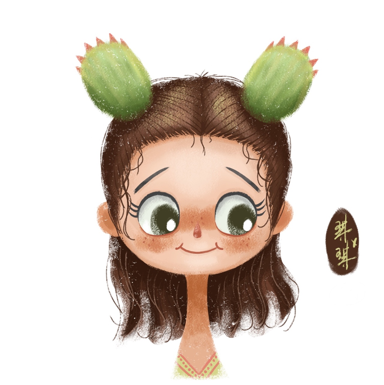 最近画的几个多肉小女孩头像（图ZMjAzNjc0MzMy） - 创作习作 - 站酷设计师琪琪v原创素材 - 站酷ZCOOL
