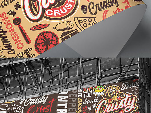 CrustyCrust Pizza Branding design