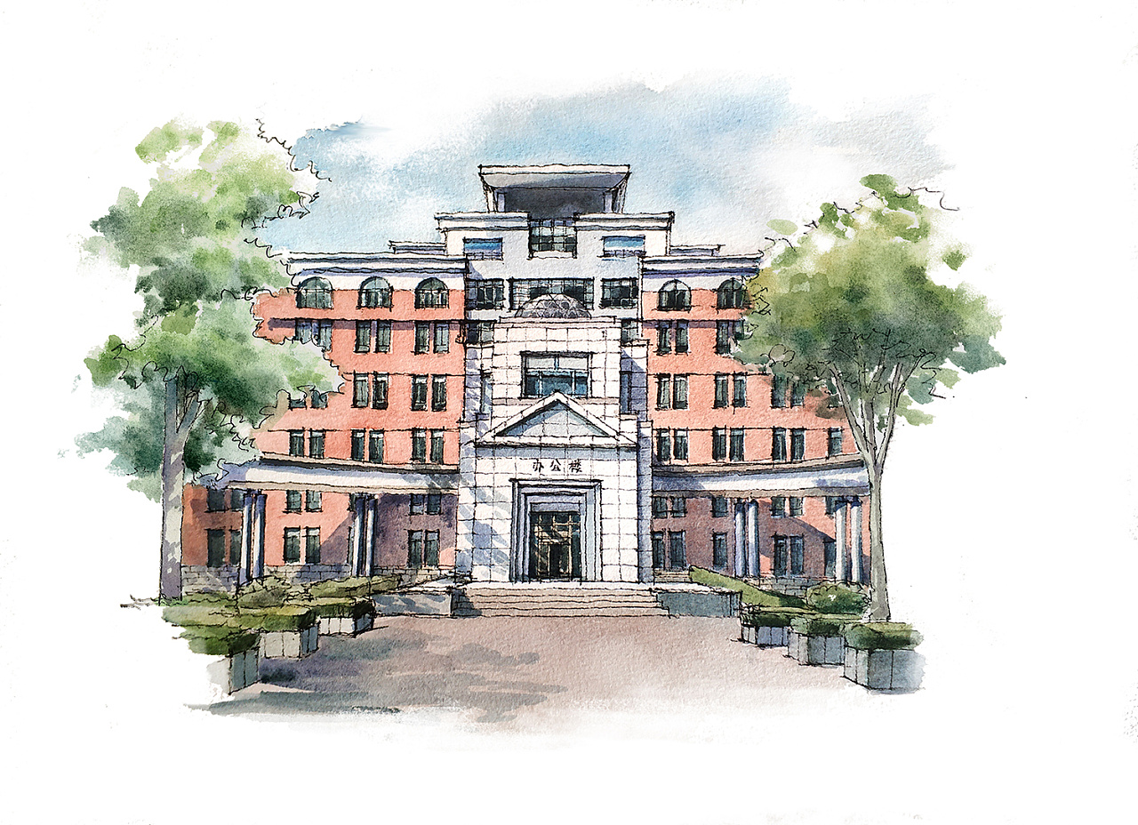 南开大学~校园建筑|插画|艺术插画|高雅百惠 - 原创作品 - 站酷