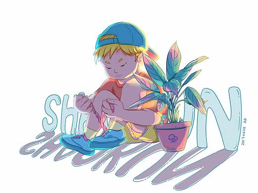 男孩与花