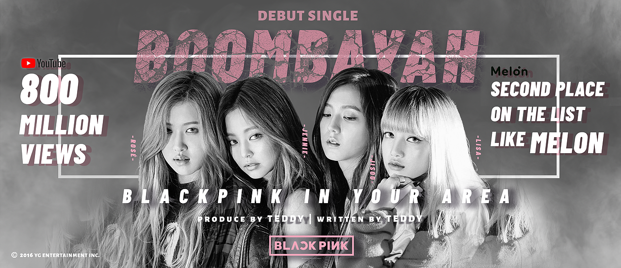 blackpink《boombayah》banner横幅练习|平面|海报|关东梨子_原创作品