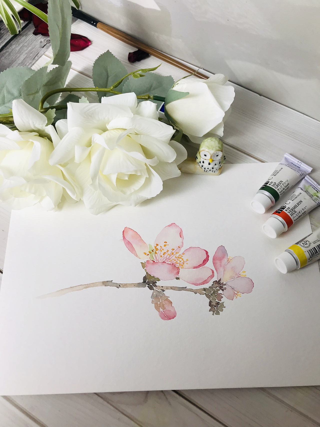 水彩花卉作品（图ZMjI0NzMyNjcy） - 绘画 - 站酷设计师闲月时光原创素材 - 站酷ZCOOL