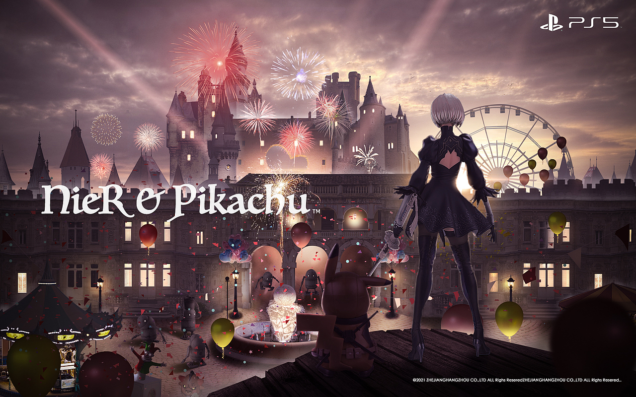 【NieR & Pikachu】创意合成（图ZMjc0MDE0ODgw） - 海报 - 站酷设计师Jsure骏原创素材 - 站酷ZCOOL