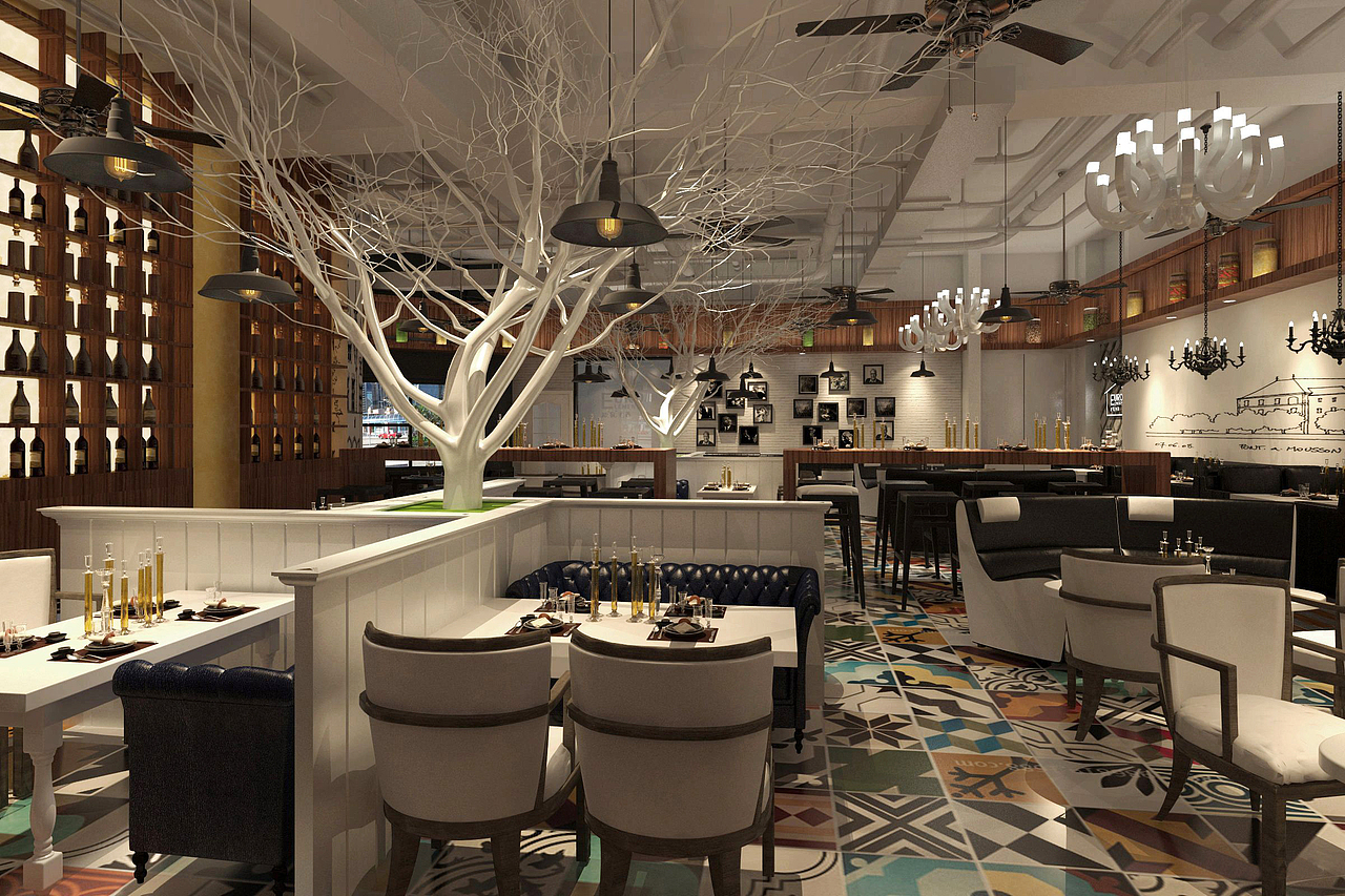 现代感设计简约餐饮