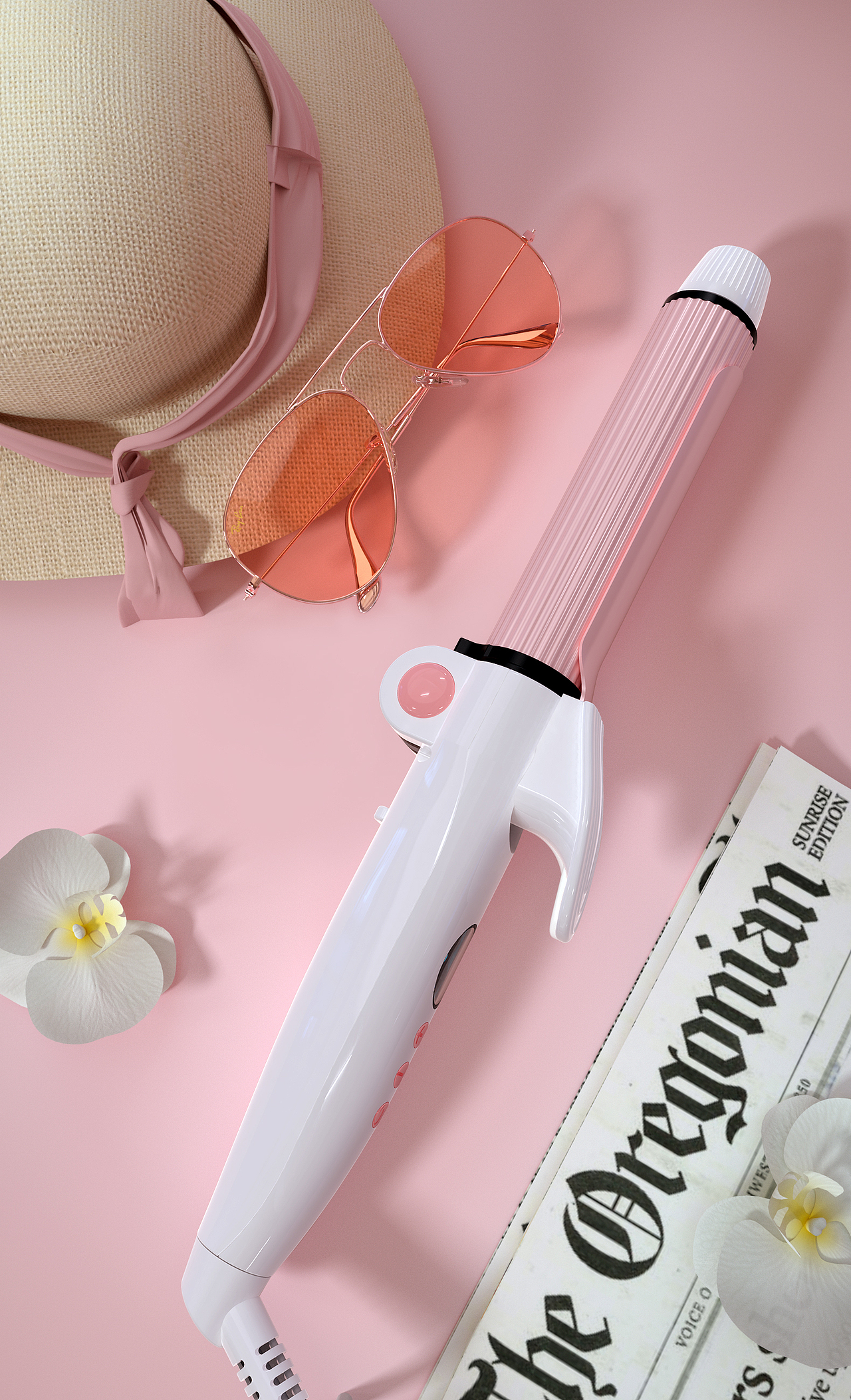 三维建模渲染:奥克斯/卷发棒