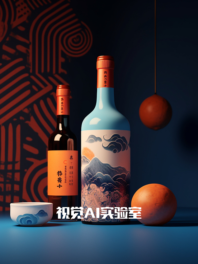 AI设计|AI设计红酒外包装