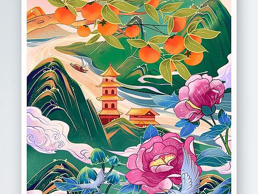 霜降插画