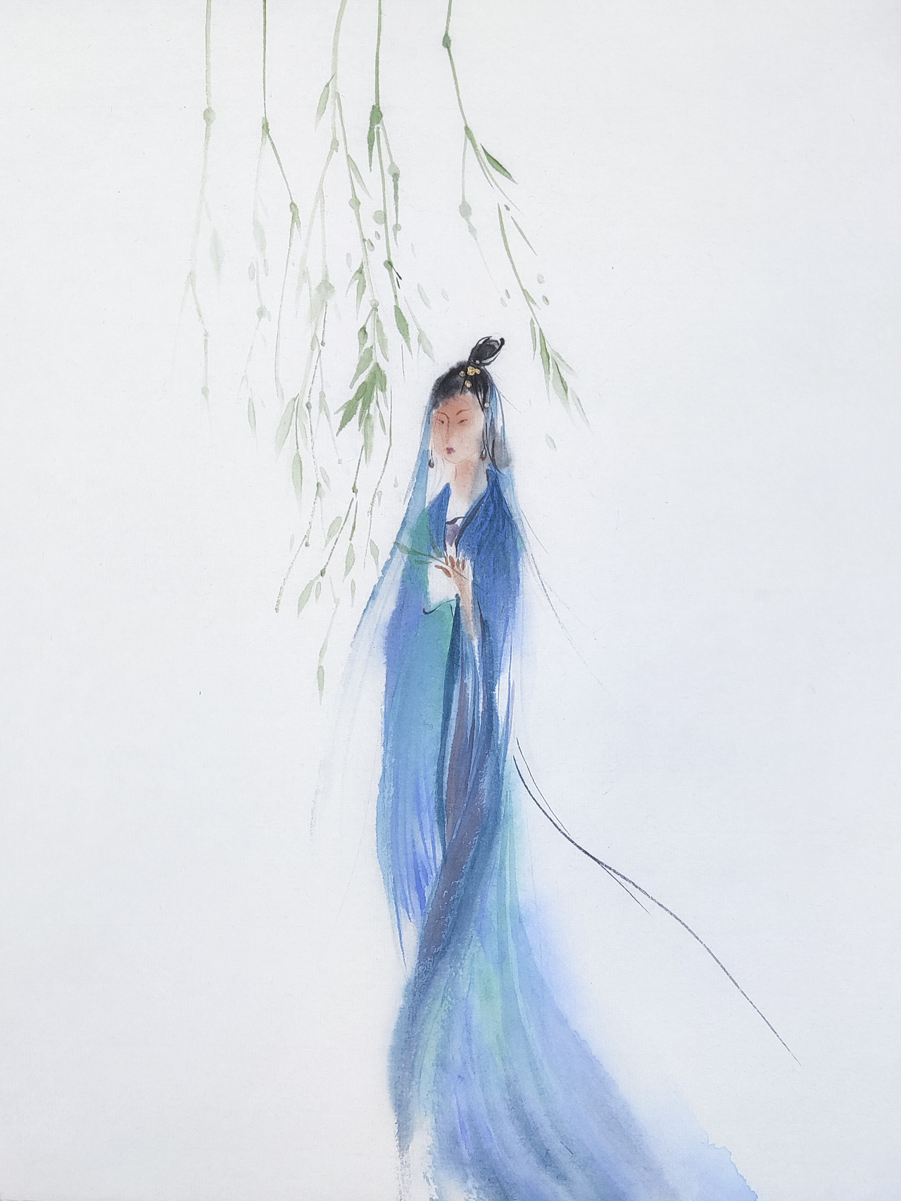 折柳|插画|创作习作|如斯_daisy - 原创作品 - 站酷 (zcool)