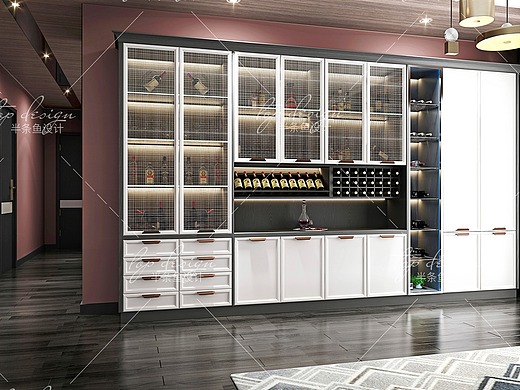 轻奢 北欧 欧式 美式 简美风格酒柜