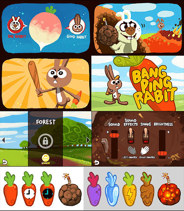 【貓尾草工作室】BangPing Rabbit游戲效果展示（圖ZNDQzODYxMzY=） - 動(dòng)畫片 - 站酷設(shè)計(jì)師貓尾草工作室原創(chuàng)素材 - 站酷ZCOOL
