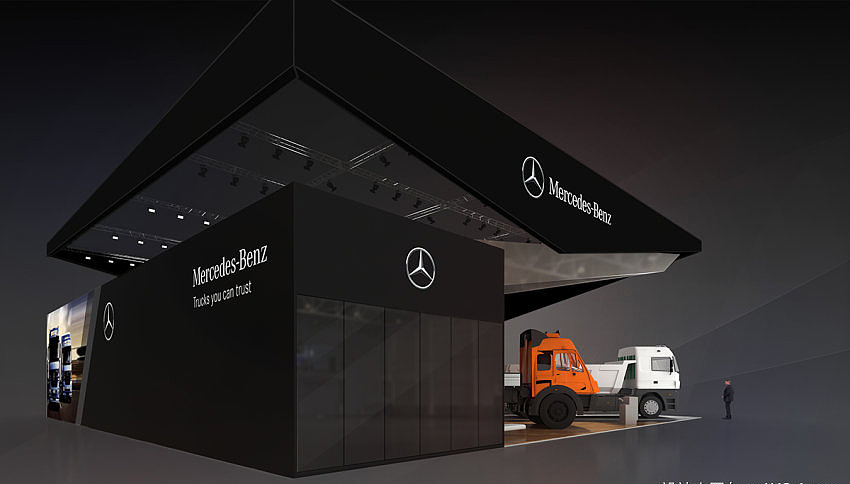 奔驰车展位设计