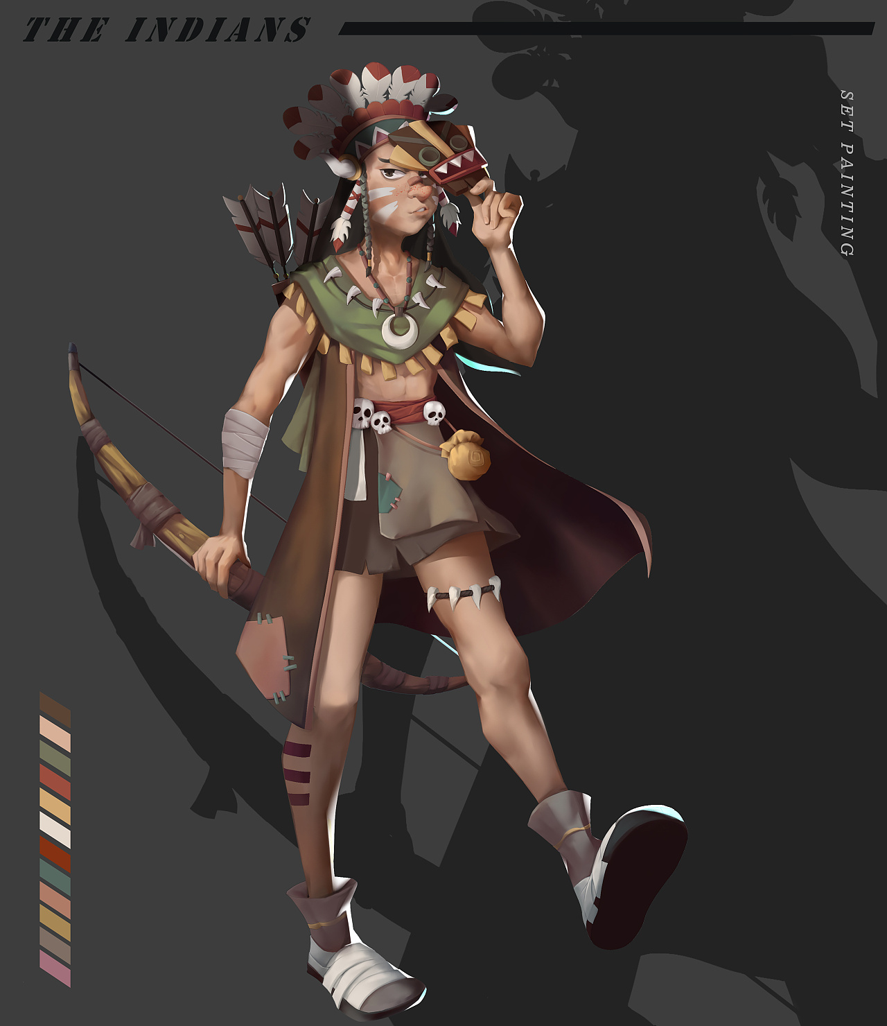 之前画的一个丑帅的角色……欧美卡通风格|插画|游戏原画|野原葵栗子