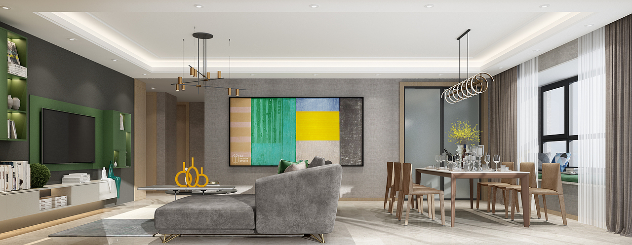 铂悦犀湖丨丨精装（图ZMTQ4NDQ0NDc2） - 家装设计 - 站酷设计师张响原创素材 - 站酷ZCOOL