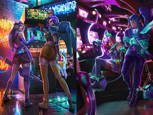 英雄联盟电玩皮肤系列 宣传插画