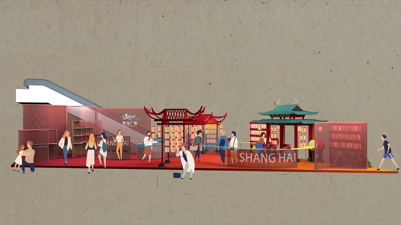 世茂广场2020新春美陈 – 上海（图ZMjIzMTMxOTI0） - 其他空间 - 站酷设计师野生创意WILD原创素材 - 站酷ZCOOL