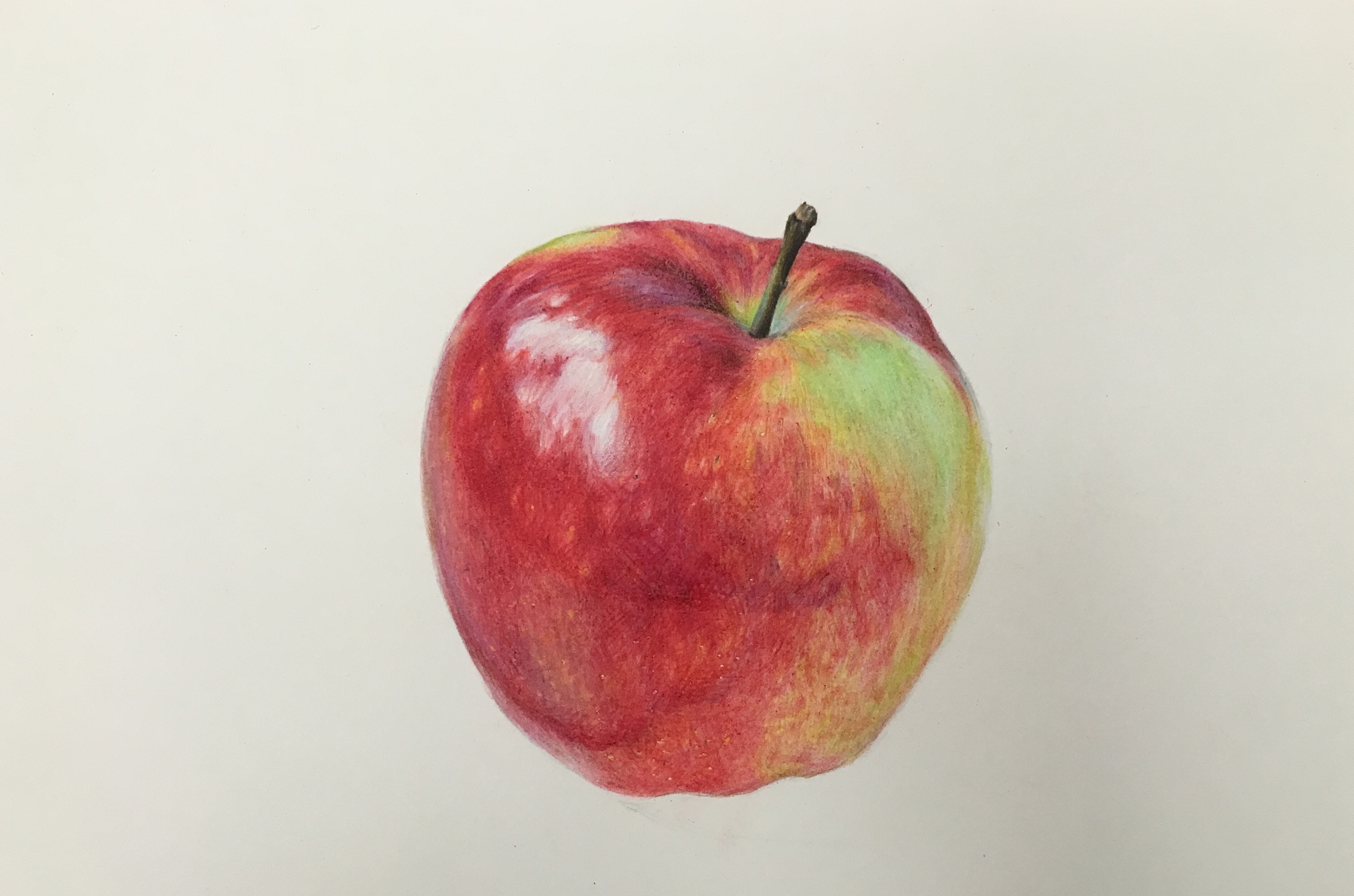 彩铅画苹果