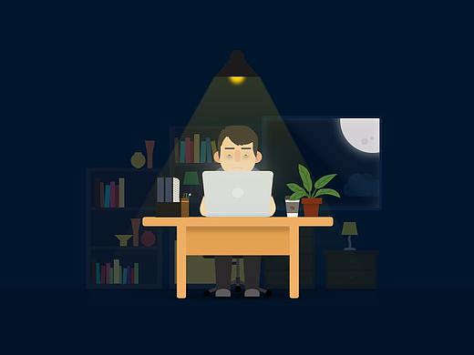 熬夜插畫(huà)（個(gè)人主頁(yè)-ZMjY0MjU5NTI=） - 創(chuàng)作習(xí)作 - 站酷設(shè)計(jì)師_JIAO_原創(chuàng)素材 - 站酷ZCOOL