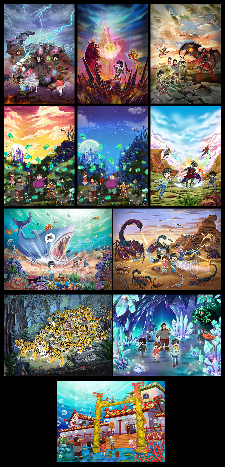 魔法大师儿童故事插画