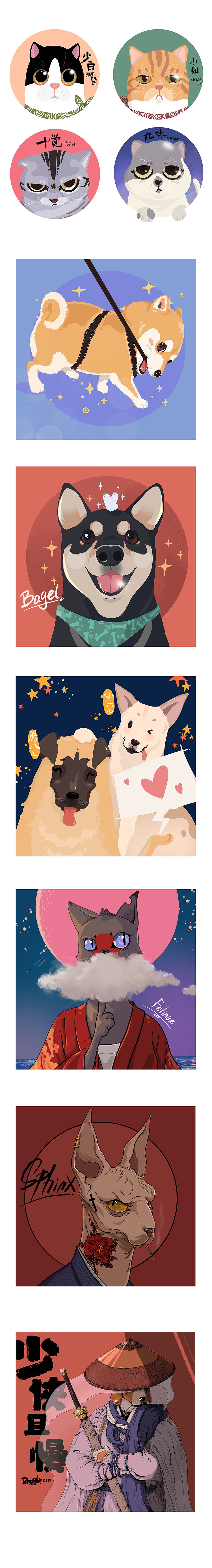 【寵物樂(lè)園】阿貓阿狗換頭像（圖ZMjE2NDUwODI4） - 創(chuàng)作習(xí)作 - 站酷設(shè)計(jì)師左爾不聽(tīng)原創(chuàng)素材 - 站酷ZCOOL