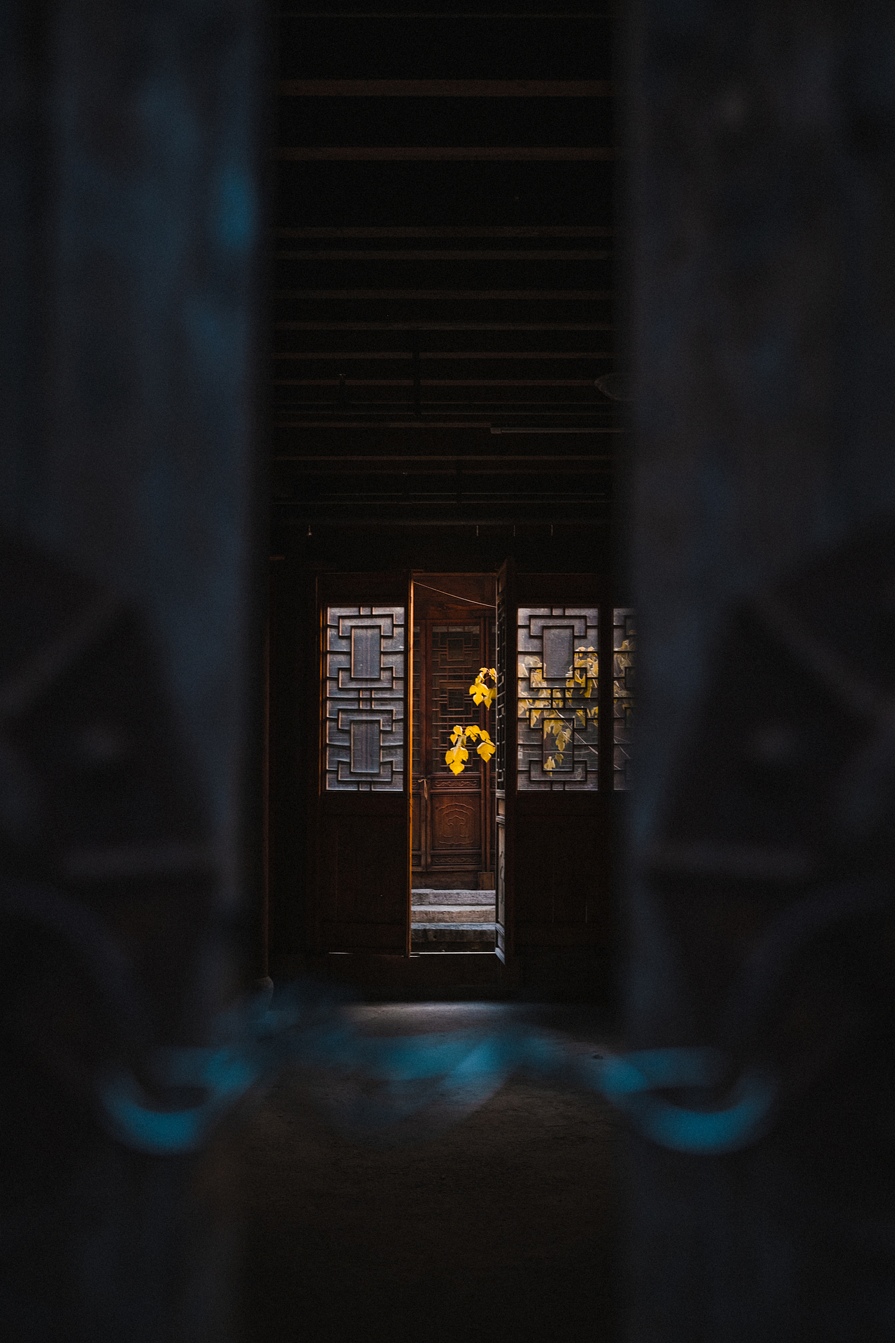 南京老门东 路过一个门前 透过门缝看到的