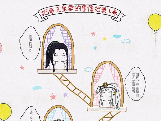 手绘PS画笔卡通动漫人物淘宝页面装修首页