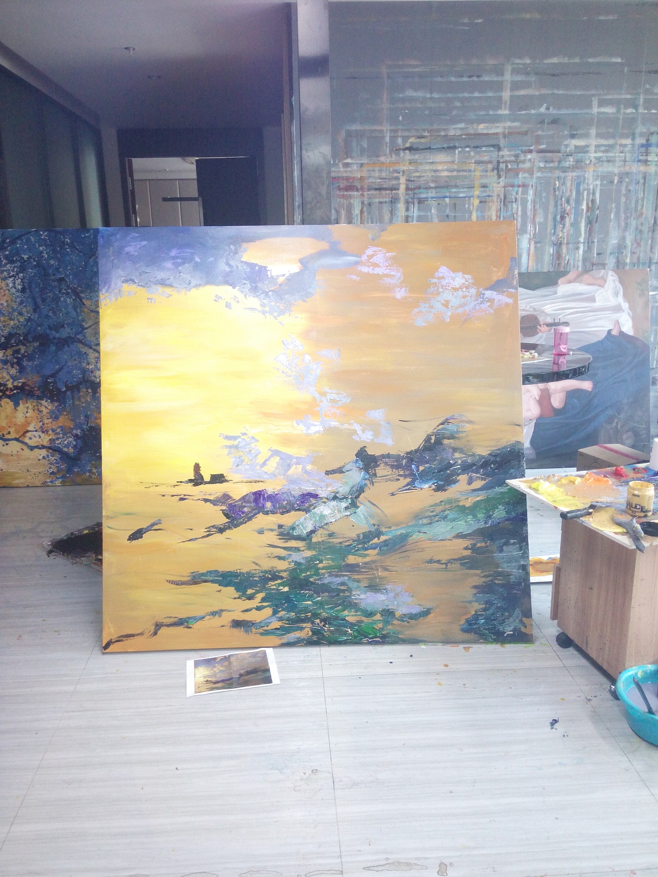 油畫天鄔（圖ZODQwODkxNjQ=） - 繪畫 - 站酷設(shè)計師淋一場雨會醉原創(chuàng)素材 - 站酷ZCOOL