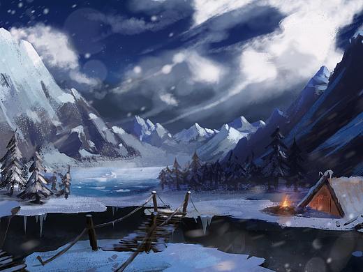 凜冬將至（個人主頁-ZMjgyMjM1ODA=） - 商業(yè)插畫 - 站酷設(shè)計師栗飛雨原創(chuàng)素材 - 站酷ZCOOL