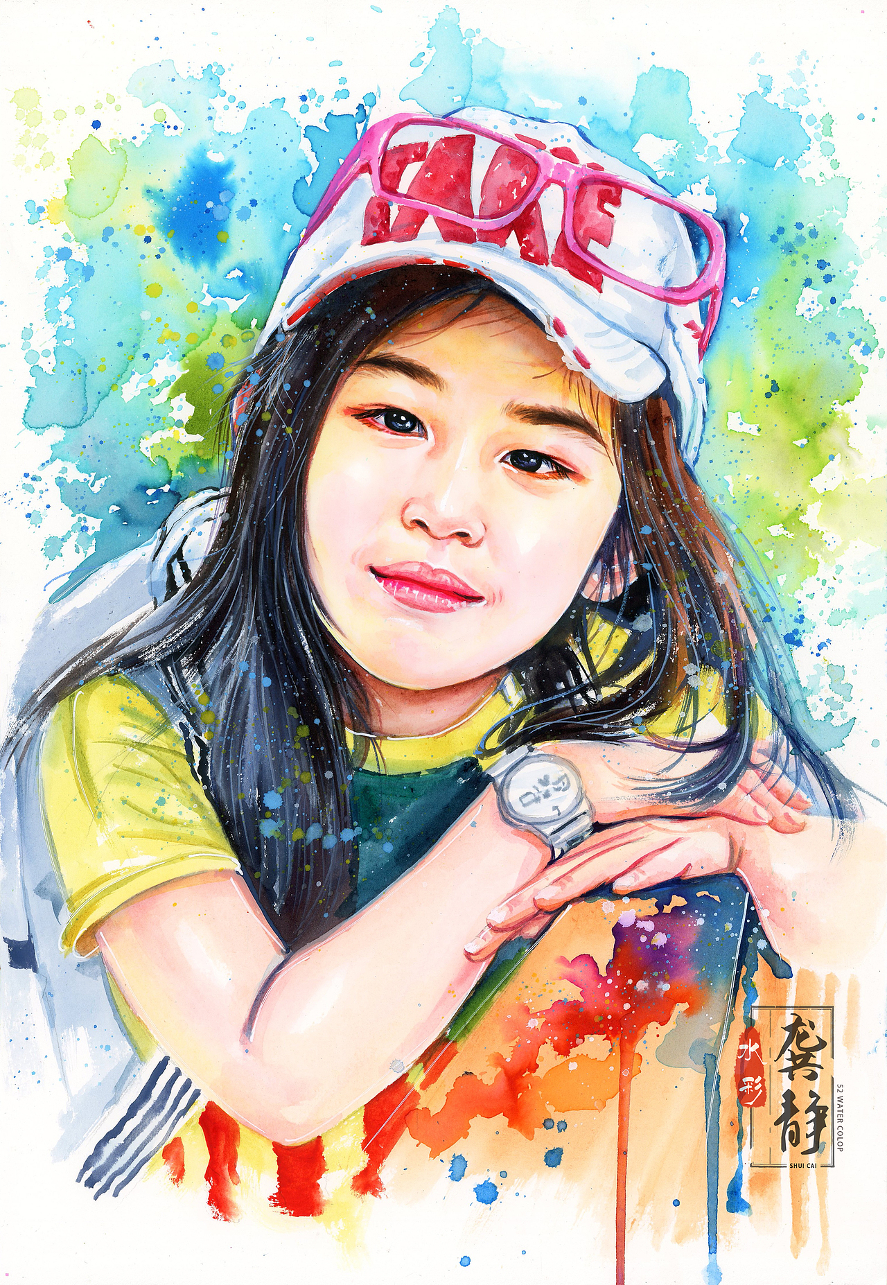 水彩畫像（圖ZMjE1MDMxNTAw） - 繪畫 - 站酷設計師龔靜水彩畫原創(chuàng)素材 - 站酷ZCOOL