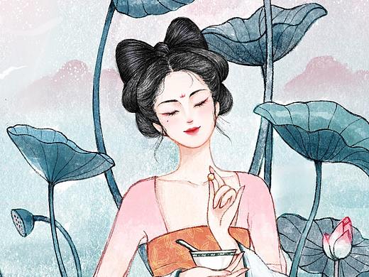 莲 女 | 藕粉插画包装设计(个人主页-ZNTQ1Njg2NDQ=) - 创作习作 - 站酷设计师Mino张大咪原创素材 - 站酷ZCOOL