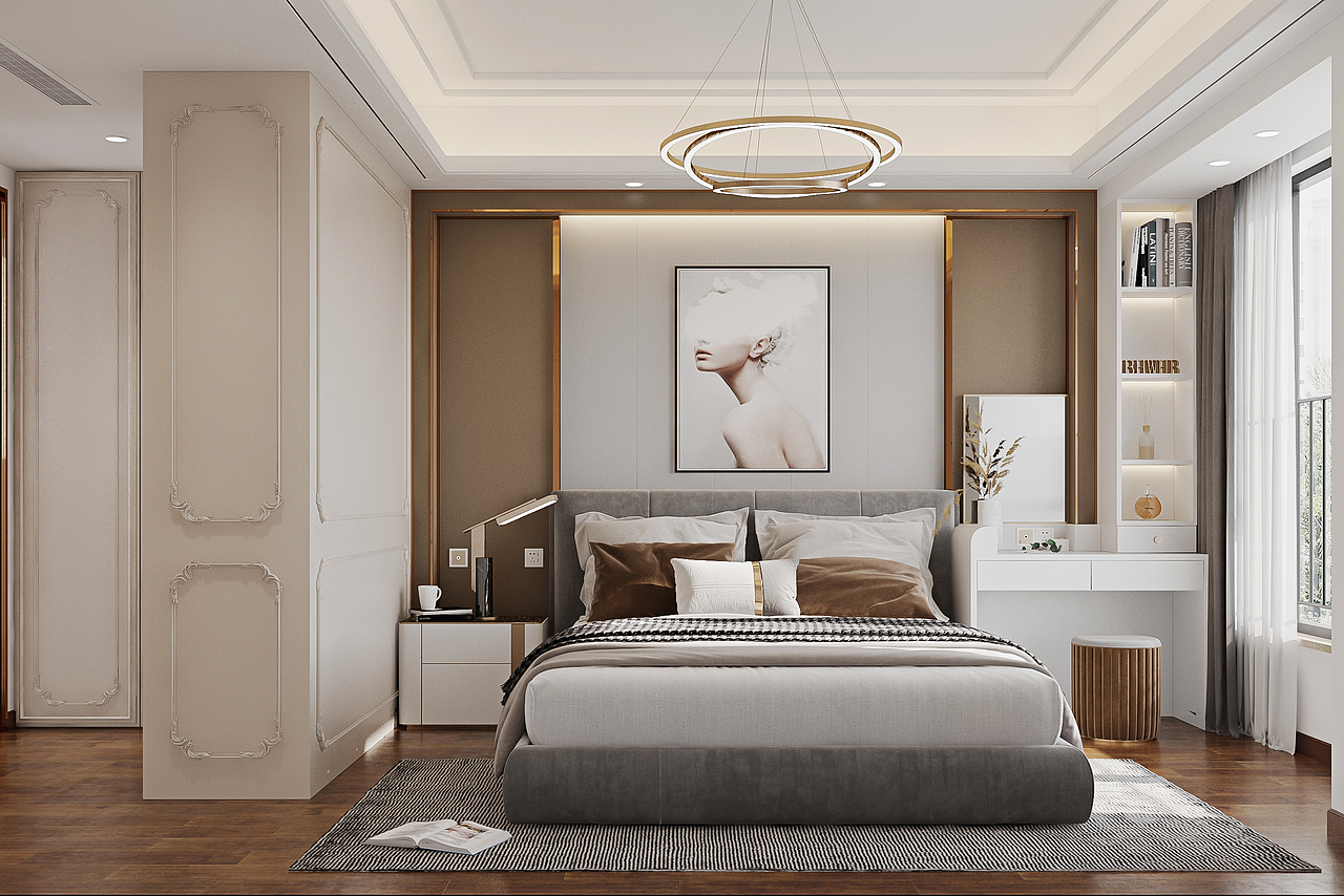 深圳装修:130㎡华丰前海湾现代轻奢,简单极致奢华