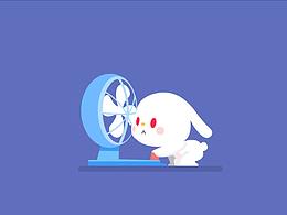 临摹-小兔子吹风扇