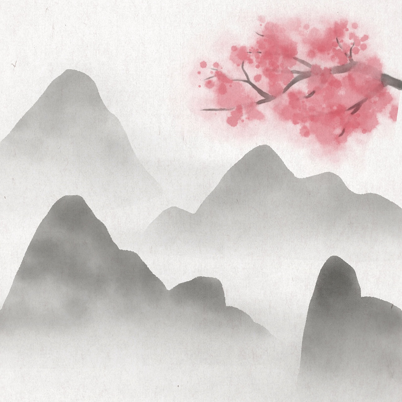 中国风水墨风景画