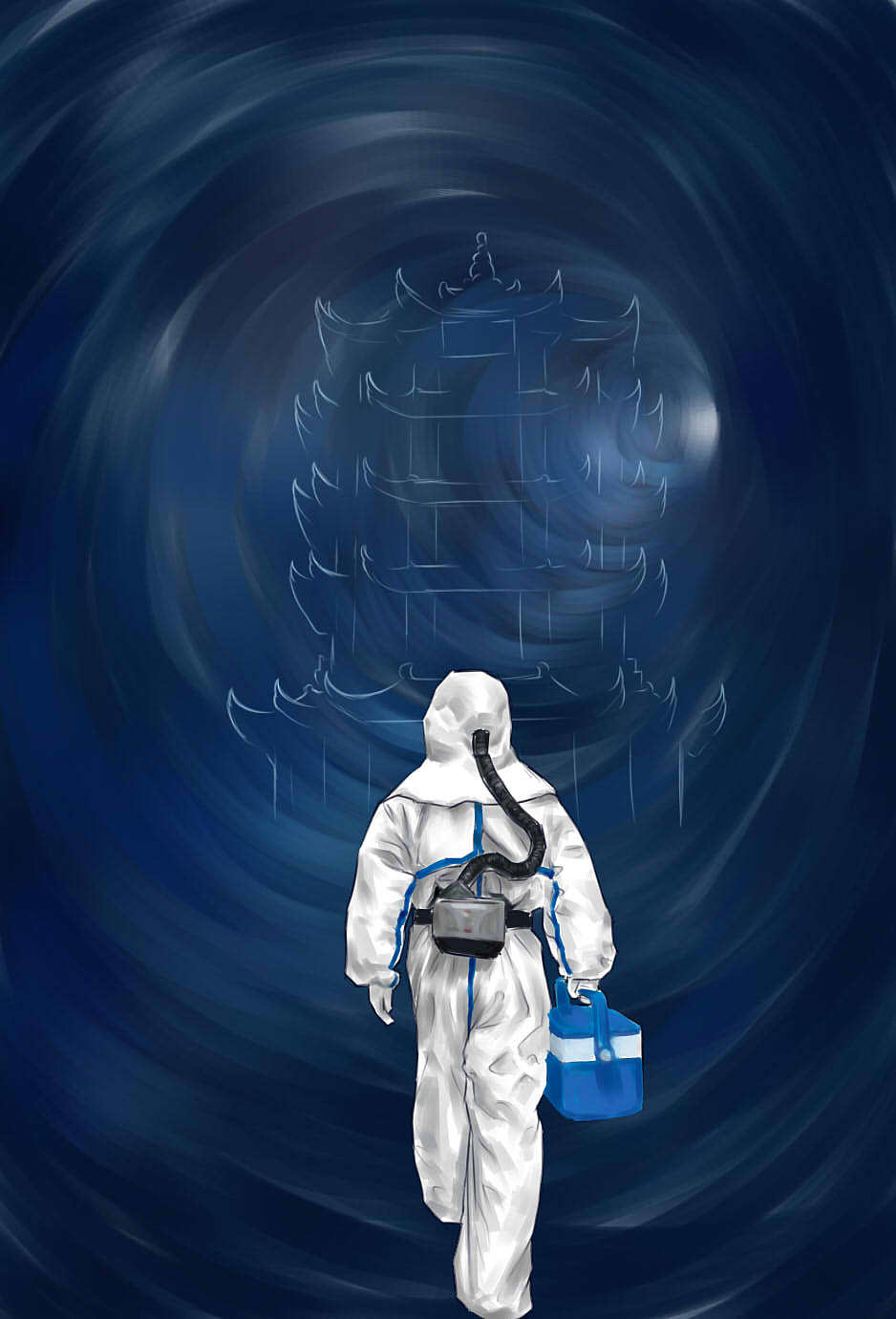 电脑手绘最美逆行者