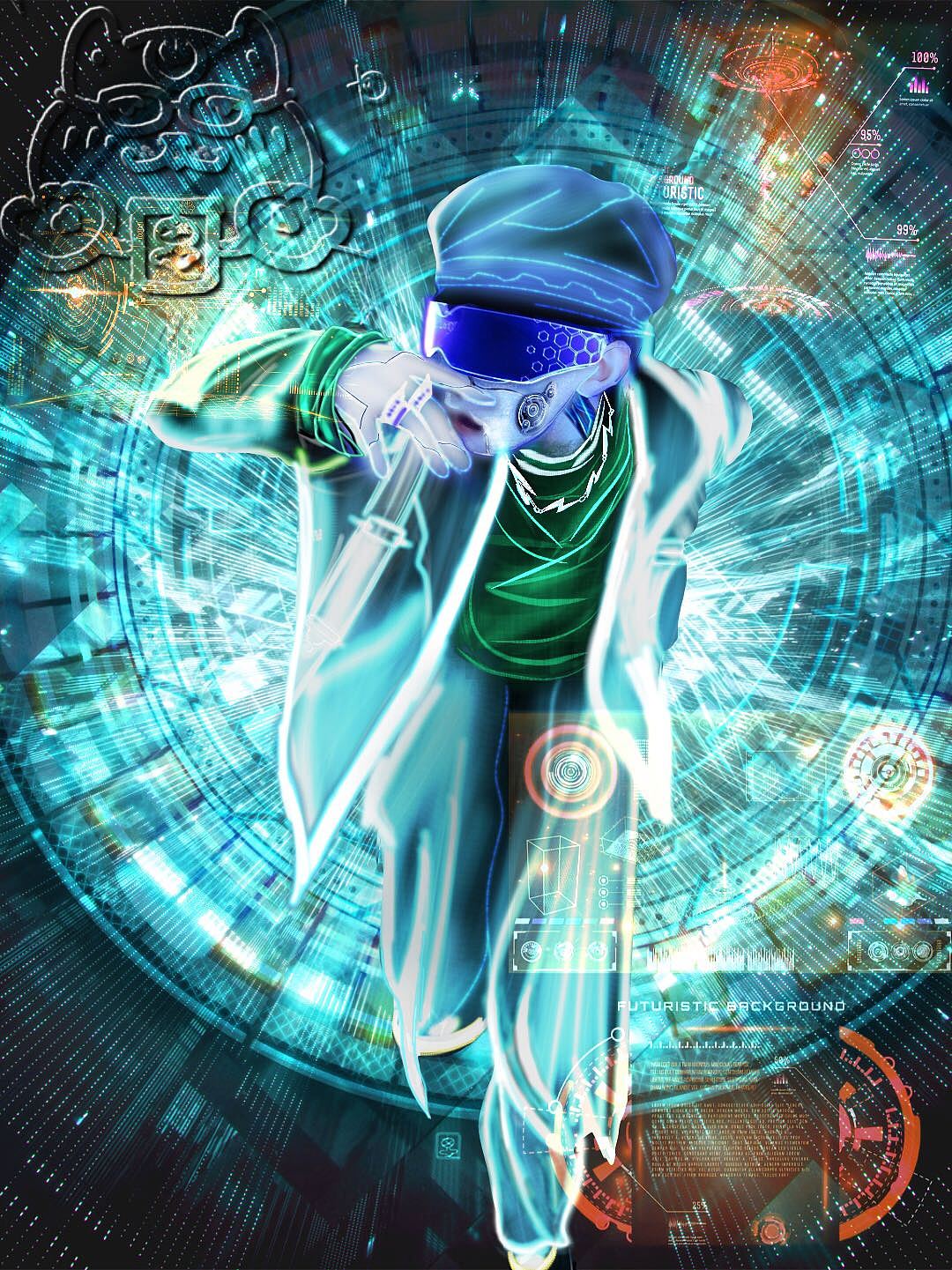 《编号001》系列作品之降临&传送（图ZMzA4ODkxNjE2） - 新锐潮流插画 - 站酷设计师Piccolina思原创素材 - 站酷ZCOOL